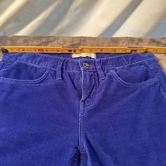 Madewell periwinkle purple corduroy velour straight  25 X 32 long pants ‎ #p1004 - Picture 2 of 7